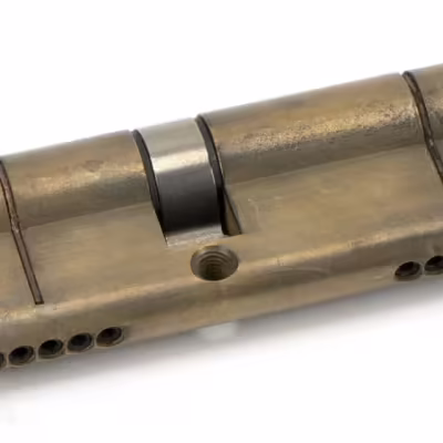 Aged Brass 35/45 5pin Euro Cylinder KA