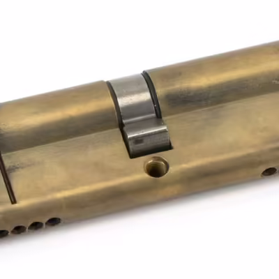 Aged Brass 45/45 5pin Euro Cylinder KA