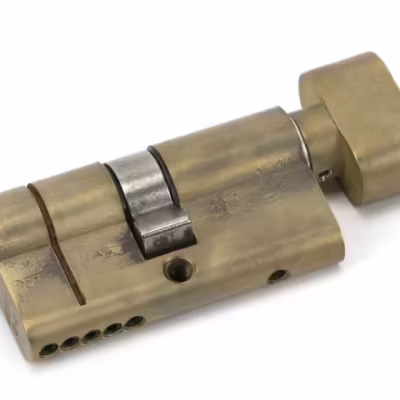 Aged Brass 30/30 5pin Euro Cylinder/Thumbturn