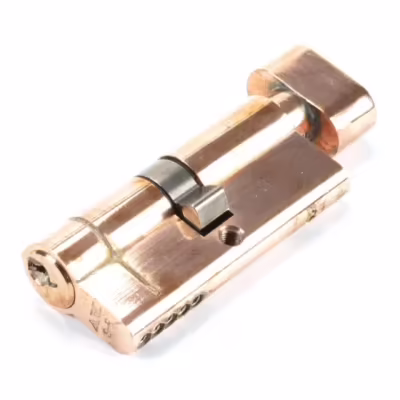 Polished Bronze 35/35 5pin Euro Cylinder/Thumbturn - Image 1