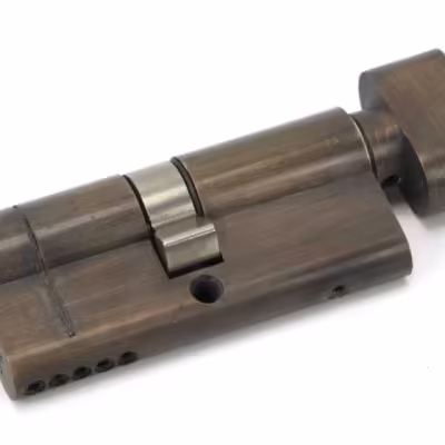 Aged Brass 35/35 5pin Euro Cylinder/Thumbturn