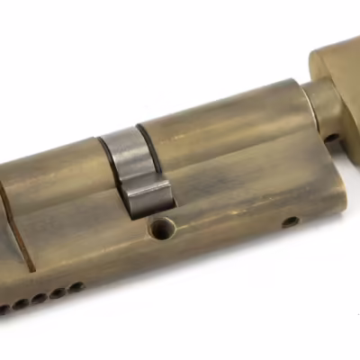 Aged Brass 40/40 5pin Euro Cylinder/Thumbturn