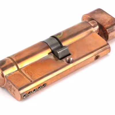 Polished Bronze 35T/45 5pin Euro Cylinder/Thumbturn