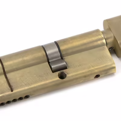 Aged Brass 35T/45 5pin Euro Cylinder/Thumbturn