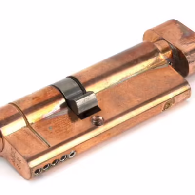 Polished Bronze 35/45T 5pin Euro Cylinder/Thumbturn