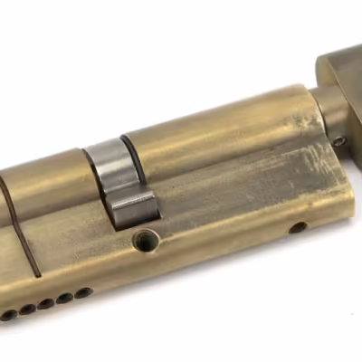 Aged Brass 35/45T 5pin Euro Cylinder/Thumbturn