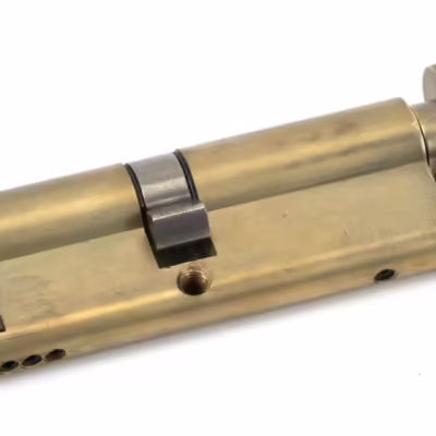 Aged Brass 45/45 5pin Euro Cylinder/Thumbturn
