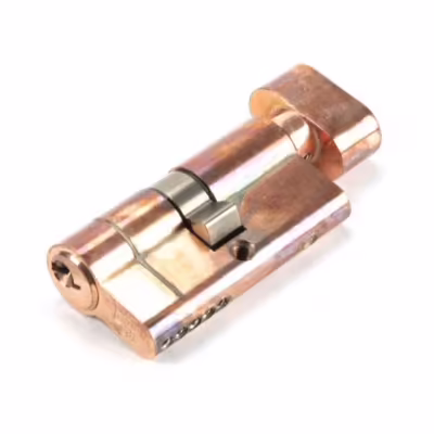 Polished Bronze 30/30 5pin Euro Cylinder/Thumbturn KA - Image 1