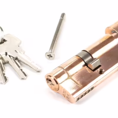 Polished Bronze 35/35 5pin Euro Cylinder/Thumbturn KA - Image 3