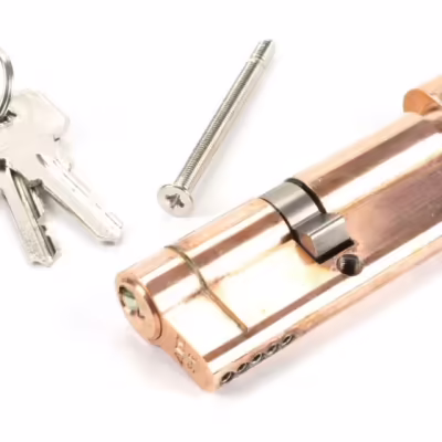 Polished Bronze 40/40 5pin Euro Cylinder/Thumbturn KA - Image 3