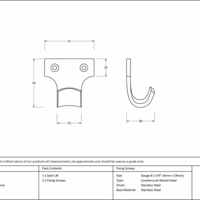 Satin Chrome Sash Lift - Image 3