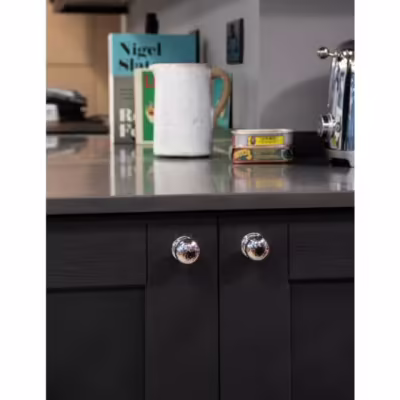 Polished Nickel Hammered Mushroom Cabinet Knob 32mm - Image 4