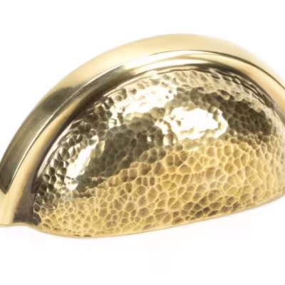 Aged Brass Hammered Regency Concealed Drawer Pull