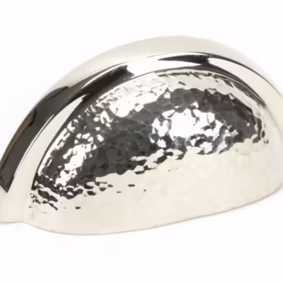 Polished Nickel Hammered Regency Concealed Drawer Pull