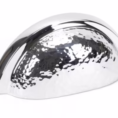 Polished Chrome Hammered Regency Concealed Drawer Pull