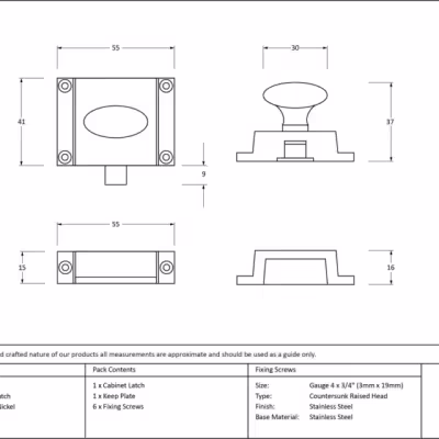 Polished Nickel Cabinet Latch - Image 3