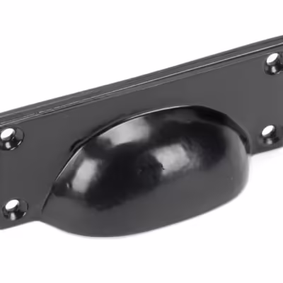Black Art Deco Drawer Pull