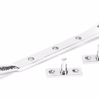 Polished Chrome 8" Hammered Newbury Stay