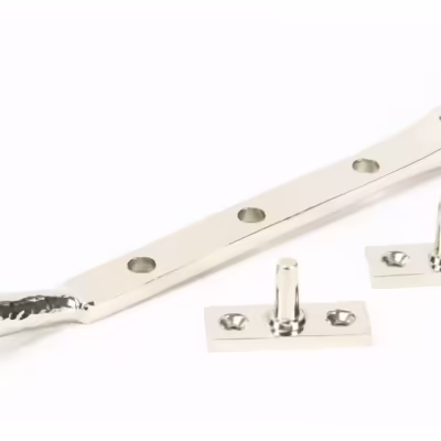 Polished Nickel 8" Hammered Newbury Stay
