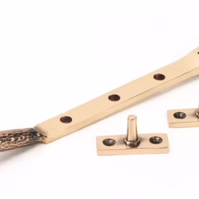 Polished Bronze 8" Hammered Newbury Stay