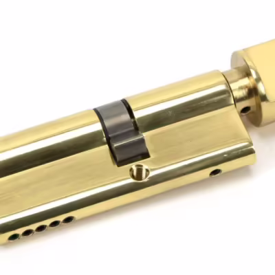 Lacquered Brass 35T/45 5pin Euro Cylinder/Thumbturn