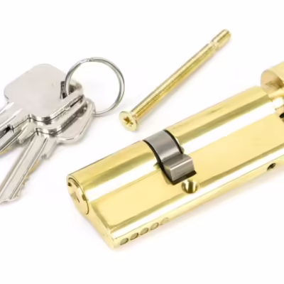 Lacquered Brass 35/45T 5pin Euro Cylinder/Thumbturn - Image 3