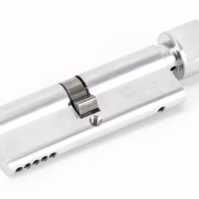 Polished Chrome 45/45 5pin Euro Cylinder/Thumbturn