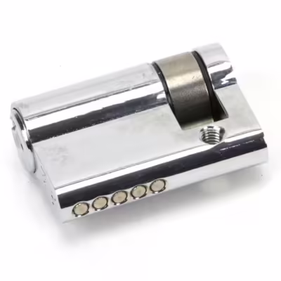 Polished Chrome 35/10 5pin Single Cylinder