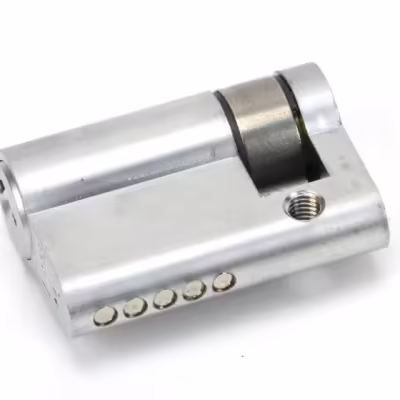 Satin Chrome 35/10 5pin Single Cylinder