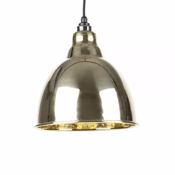 Hammered Brass Brindley Pendant