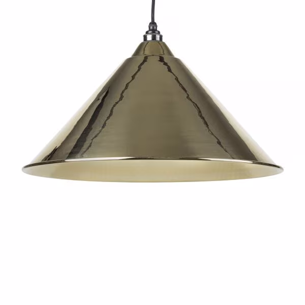 Hammered Brass Hockley Pendant