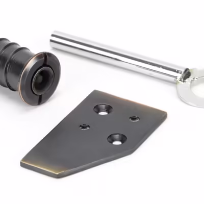 Aged Bronze Key-Flush Sash Stop - Image 1