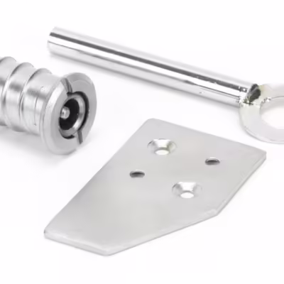 Satin Chrome Key-Flush Sash Stop - Image 1