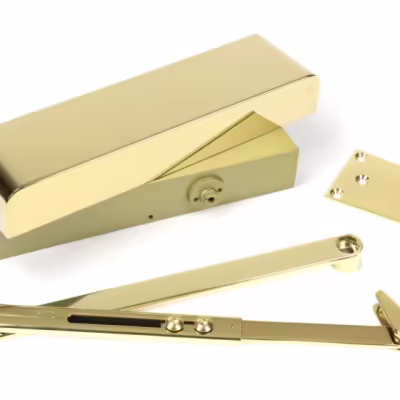 Polished Brass Size 2-5 Door Closer & Cover