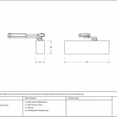 Pewter Size 2-5 Door Closer & Cover - Image 3