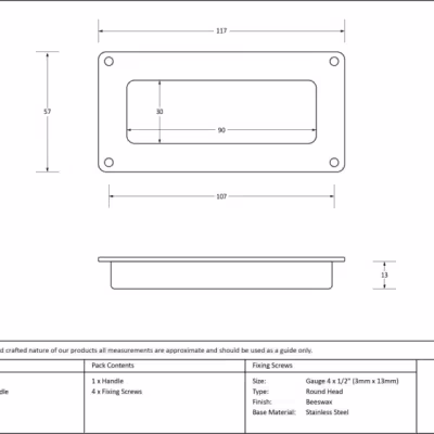 Beeswax Flush Handle - Image 3