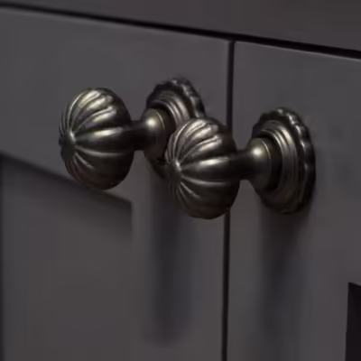 Black Flower Cabinet Knob - Small - Image 4