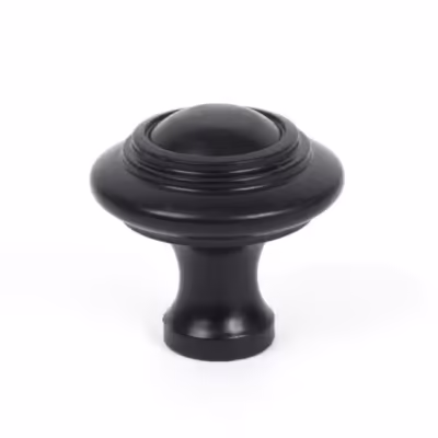 Black Ringed Cabinet Knob - Large