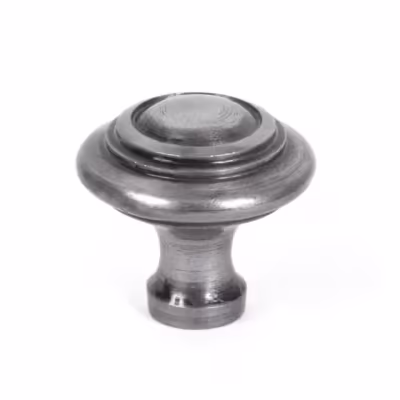 Natural Smooth Ringed Cabinet Knob - Large