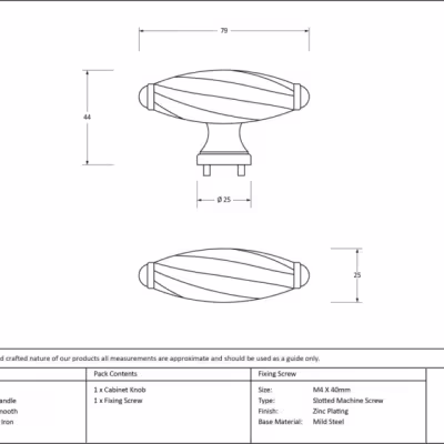Natural Smooth Cabinet Handle - Image 3