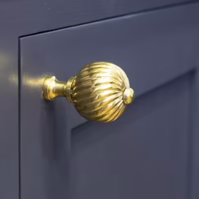 Polished Brass Spiral Cabinet Knob - Medium - Image 4