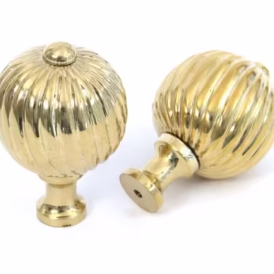Polished Brass Spiral Cabinet Knob - Large - Image 3