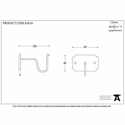 Beeswax Mounting Bracket (pair) - Image 4