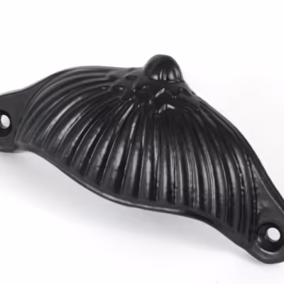 Black 4" Flower Drawer Pull