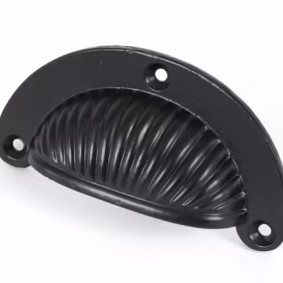 Black 3" Flower Drawer Pull