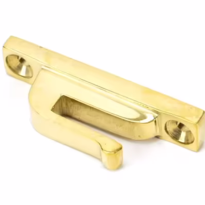 Polished Brass Hook Plate - Image 1