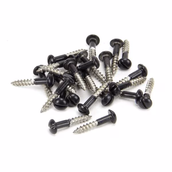Black SS 3.5 x 20 Roundhead Screws (25)