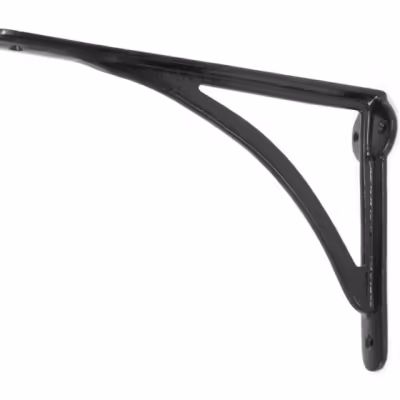 Black 10'' x 7'' Curved Shelf Bracket