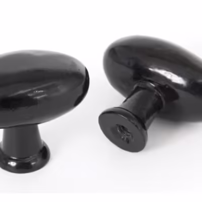 Black Oval Cabinet Knob