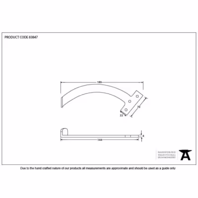 Black 7" Quadrant Stay (Pair) - Image 3